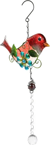 NOLITOY Colorido pájaro estatua colgante ornamento cristal acrílico placa escritorio vertical tablero para decoración del hogar jardín primavera