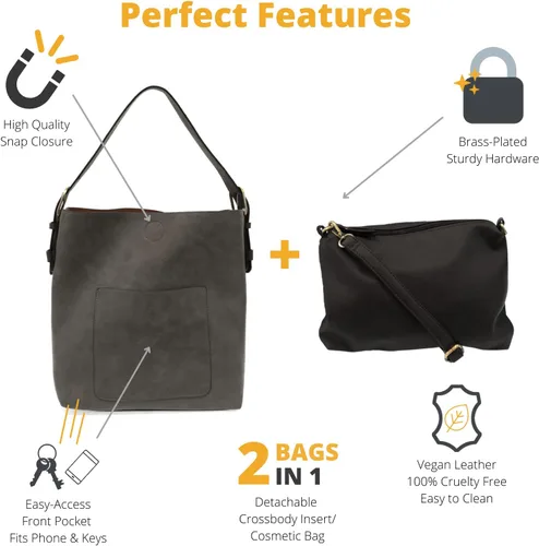 Miniatura 2 de Joy Susan - Bolsa clásica 2 en 1 para mujer, estilo hobo