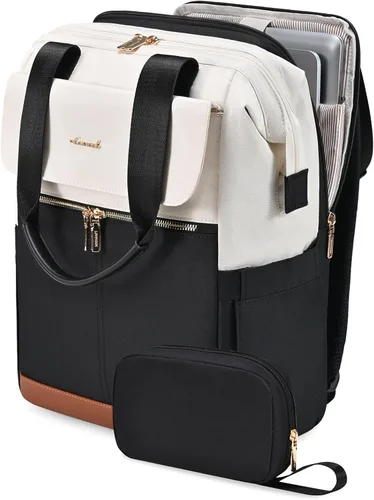 Miniatura 21 de LOVEVOOK Mochila para laptop para mujeres, mochila de trabajo convertible con bolso con puerto USB, Trabajo