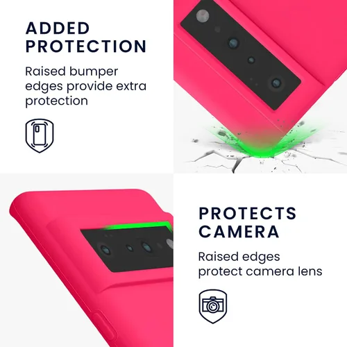 Miniatura 144 de kwmobile Funda Compatible con Google Pixel 6 Pro - Funda de teléfono de silicona TPU con acabado suave - Azul Arrecife