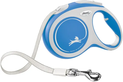 Miniatura 10 de FLEXI Nuevas Correas Retractiles de Cinta Cómoda para Perros Pequeños de Hasta 26 libras – 10 pies, Azul Correa para Mascotas sin Enredos