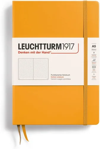 Miniatura 3 de LEUCHTTURM1917 - Cuaderno de tapa dura mediano A5 con 251 páginas numeradas para escritura y diario (verde menta, con puntos)