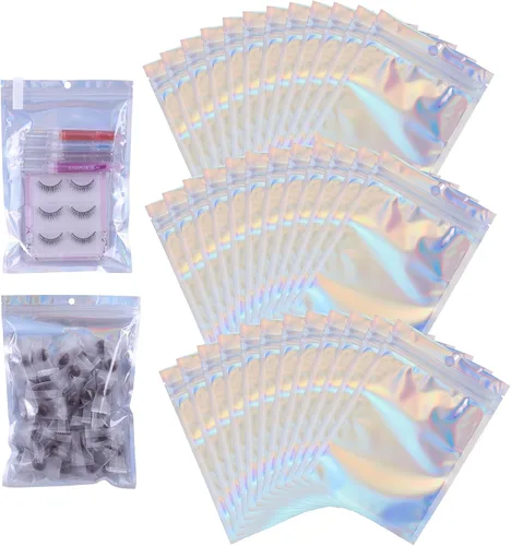 Miniatura 11 de 350 bolsas de Mylar para almacenamiento de alimentos, bolsa de Mylar de 4 x 6 pulgadas con ventana, bolsas resellables negras para pequeñas