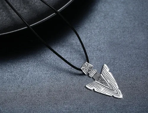 Miniatura 4 de StoryEtain Collares vikingos con punta de flecha collares geniales de plata de ley S925 para hombres joyería vikinga punk hip hop regalo para amigos