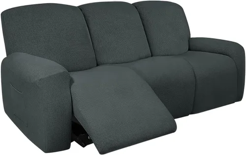 Miniatura 22 de vctops Fundas elásticas resistentes al agua, para sofá reclinable, suaves y lisas, con correa elástica antideslizante, protector de muebles
