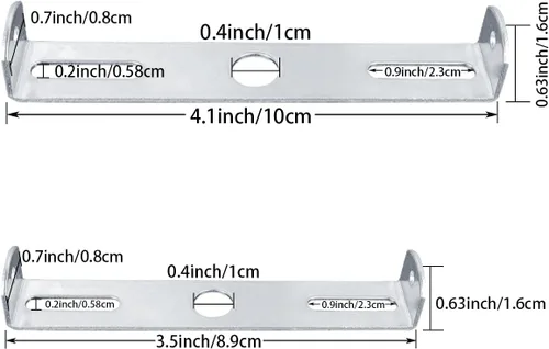 Miniatura 4 de Soporte de montaje para lámpara colgante de techo, kit de barra transversal, placa de montaje con tornillos, 4 piezas 4 juegos de plata