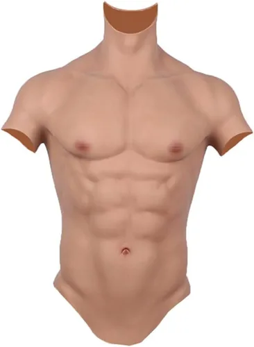Traje de cuerpo de silicona muscular falsa realista con textura de piel realista, para cosplay, accesorios de Halloween