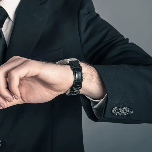 Miniatura 6 de uxcell Correa de reloj de cuero de varios tamaños con hebilla de despliegue rápida para hombres y mujeres