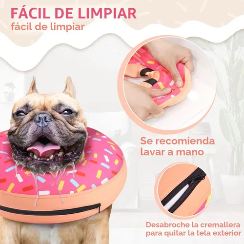 Miniatura 5 de Supet Cono Inflable para Perro para Perros Grandes, Medianos y Pequeños, Collar de Cono Suave para Perros y Gatos, Collar EC para Cuello de Perro
