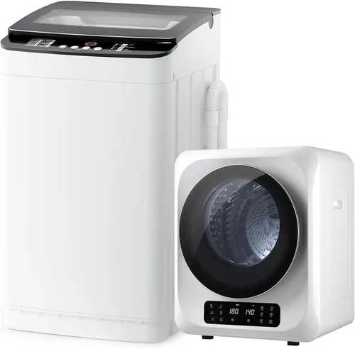 Miniatura 8 de Auertech Portable Washer and Dryer Combo Set, 14 lbs Fully Automatic Washing Machine & 1.5 Cu.Ft Portable Clothes Dryers, Built-in Drain Pump