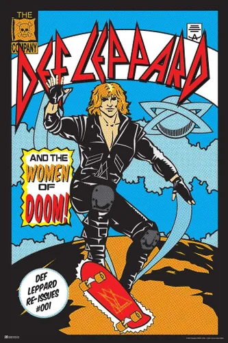 Miniatura 6 de Def Leppard Póster de la banda de rock de los 80, tapiz enmarcado, decoración de pared, impresión artística genial, póster de pared de 12x18