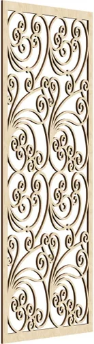 Miniatura 97 de 9 3/8"W x 24 3/8"H x 1/4"T Marilla Decorativos Paneles de Pared de Madera Calado, Abedul