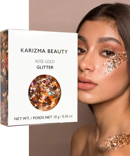 Miniatura 21 de KARIZMA Iridescent Purpurina holográfica iridiscente Purpurina gruesa de 0.35 onzas para la cara, el cabello, los ojos y el cuerpo, para mujer.