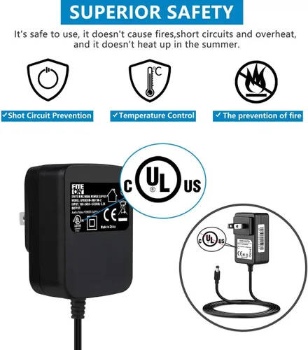 Miniatura 3 de Adaptador de CA listado UL para cable de alimentación Casio LK-270 CTK-515 CTK-710ES1A CTK-485