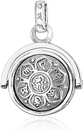 LOVECOM - Colgantes giratorios de plata de ley 925 para mujeres, madres y hombres, budismo, sabiduría, misericordia, regalos (colgante) (colgante de