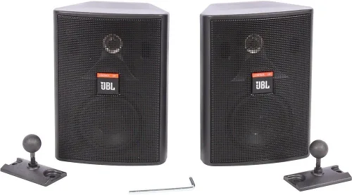 JBL Control 23T - Par de altavoces de 2 vías para interiores y exteriores, color negro