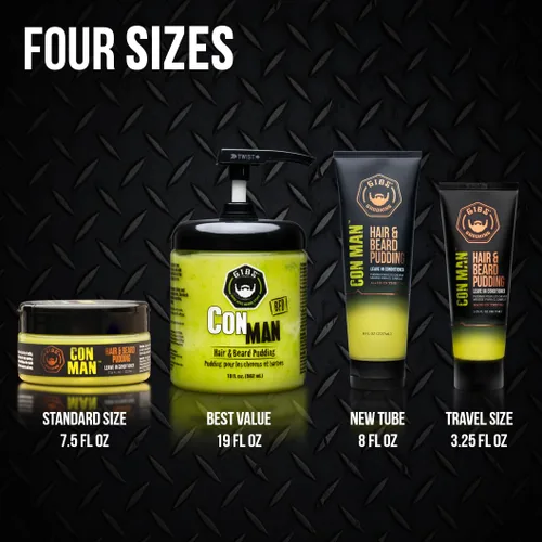 Miniatura 6 de GIBS Con Man Hair & Beard Pudding - Leave In Conditioner - Curl Definer - Moisturizer