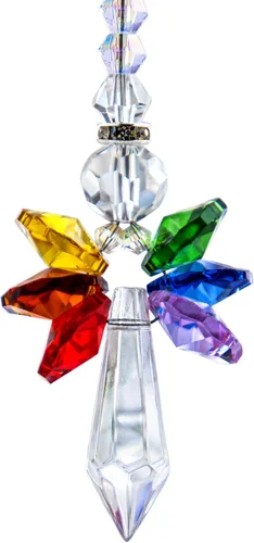 Miniatura 10 de Atrapasoles de cristal de ángel guardián arcoíris para decoración del hogar, auto, porche, decoración de porche, adorno de cristal para mamá y mujer