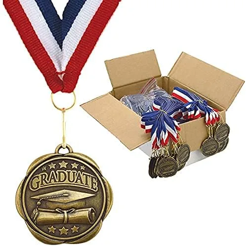 Miniatura 4 de Juego de 100 medallas de premio con cintas para el cuello