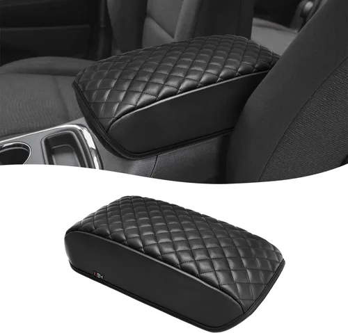 Miniatura 9 de KBH Funda de Reemplazo para Reposabrazos de Consola Central para Dodge Durango y Jeep Grand Cherokee 2011-2020, Cuero Vinílico, Tapicería para Negro