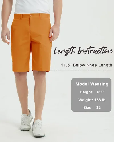 Miniatura 3 de Lesmart Pantalones cortos de golf para hombre, elásticos, de secado rápido, ajuste relajado, con rendimiento técnico