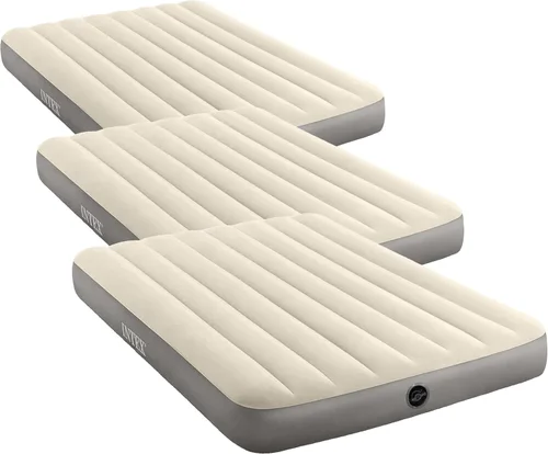 Miniatura 12 de Intex Colchón de aire estándar 64101E Dura-Beam de altura individual: Fiber-Tech, tamaño individual, altura de cama de 10 pulgadas, capacidad