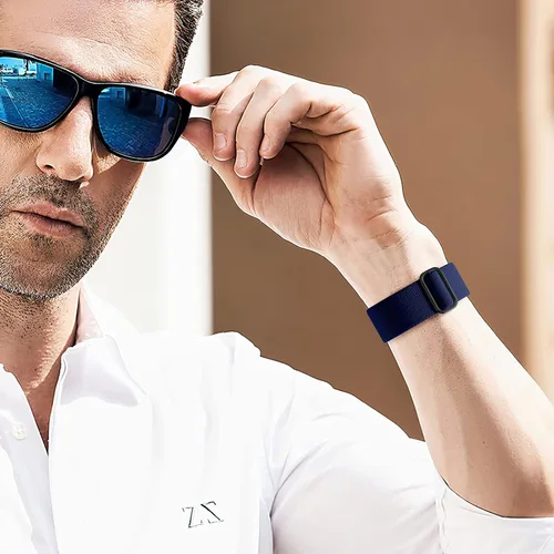 Miniatura 6 de DaQin Paquete de 3 bandas elásticas compatibles con Apple Watch para hombre de 1.65 pulgadas, 1.57 pulgadas, 1.49 pulgadas, 1.46 pulgadas, correa