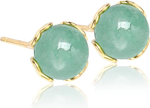 Miniatura 69 de Jade Earrings Studs,Green Jade Earrings for Women,925 Sterling Silver Earrings Studs for Sensitive Ears,Handmade Jade Earrings for Birthday