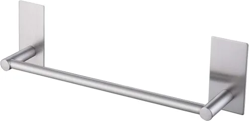 Miniatura 13 de KES Toallero de baño autoadhesivo de 24 pulgadas, no requiere taladro, para colgar toallas de baño, soporte para toallas de baño, acero inoxidable