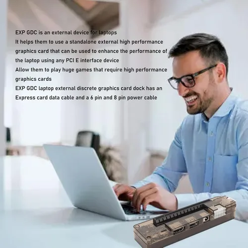Miniatura 2 de GDC PCIe portátil externo independiente tarjeta de vídeo Dock soporte 6Pin externa discreta tarjeta gráfica base
