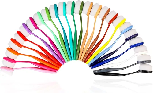 Yoseng Paquete de 24 brochas de mezcla de tinta, herramienta de mezcla de tinta para hacer tarjetas, surtido de amplia aplicación para manualidades,