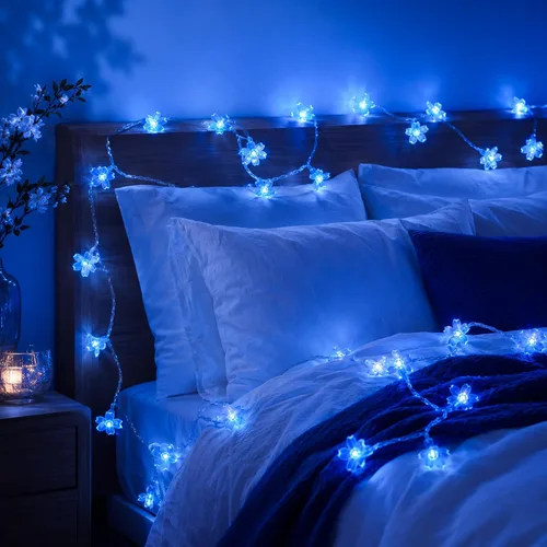 Miniatura 4 de FULLBELL Tira de luces rojas para interiores, 8 modos de luces de Navidad enchufables para dormitorio, 33 pies, 100 LED al aire libre
