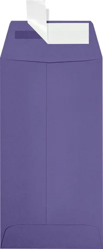 Miniatura 2 de LUXPaper Sobres para monedas #7, despegar y prensar, 3 1/2 x 6 1/2 pulgadas, morado glicina, texto de 80 libras, 250