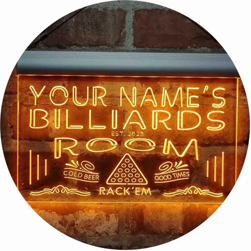 Miniatura 16 de ADVPRO Letrero de neón LED de un solo color personalizado con temática de billar, sala de billar, 12 x 8.5 pulgadas, st4s32-pj1-tm-b