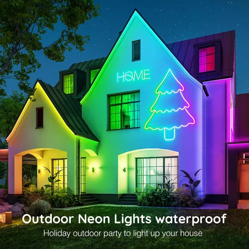 Miniatura 6 de LETIANPAI Luces de Cuerda de Neón de 120 Pies, Luces de Cuerda LED Flexibles con Control por App/Control Remoto, Múltiples Modos de Sincronización