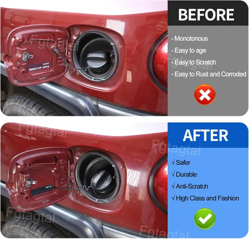 Miniatura 2 de Tapa de llenado de gas de repuesto compatible con Toyota FJ Cruiser 2007-2021, tapas de depósito de combustible de repuesto, tapa de depósito