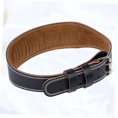 Miniatura 9 de BESPORTBLE Cinturón de ejercicio ajustable para hombre, cinturón de cintura para hombres, cinturón de sentadillas para la espalda, cinturón