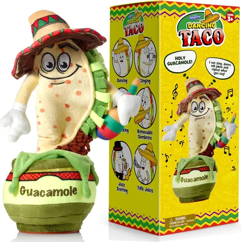 Miniatura 9 de Gagster Gusano de goma bailarín, juguete interactivo para hablar y cantar, ilumina y repite lo que dices, divertido juguete animatrónico para niños