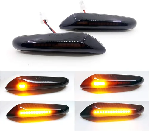 Miniatura 8 de Xinctai 2 unids lente humo ámbar LED marcador lateral luz intermitente lámpara para BMW E60 E61 E90 E91 E92 E93 E81 E82 E88 E46 E83 E84 1/3/5/X3/X1
