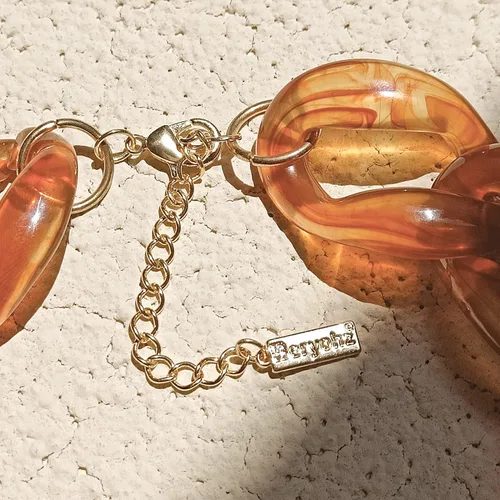 Miniatura 5 de Beryohz Gargantilla gruesa de moda de acrílico con eslabones de cable para mujer