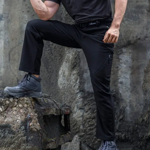 Miniatura 7 de FREE SOLDIER - Pantalón para hombre con forro polar, tipo cargo, para exteriores. Para excursionismo, repelente al agua, superficie suave, tejido