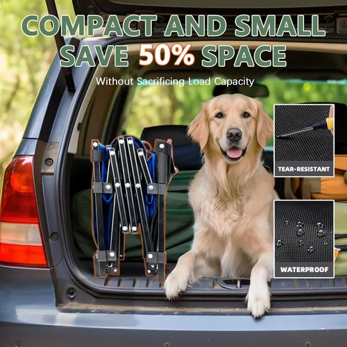 Miniatura 7 de YSIATN Carrito Plegable con Portón Trasero - 300 libras Vagón Utilitario Plegable de Servicio Pesado con Ruedas de Freno - 100L Vagones Ligeros