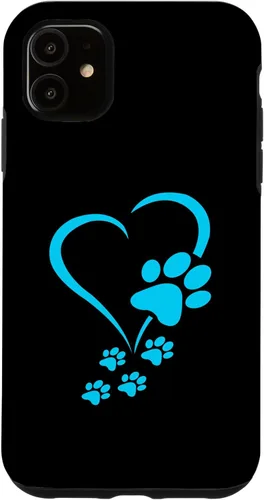 Miniatura 6 de Funda para iPhone 11 Pro Max con estampado de patas de perro, diseño de patas de perro, corazones, pata de perro