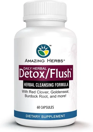 Amazing Herbs Purificador de sangre de desintoxicación/enjuague, suplemento desintoxicante totalmente natural hecho con 7 potentes agentes