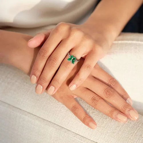 Miniatura 3 de Bestyle Anillo de collar de mariposa con piedra natal plateada para mujeres, delicado y lindo regalo de joyería de mariposa para mujeres