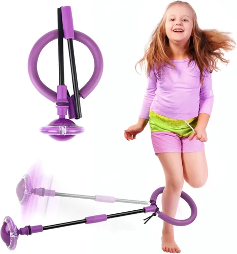 Hewog Bola de Salto para Niños, Juguetes Deportivos de Fitness con Rueda Giratoria, Colorida y Plegable, Portátil, para Niñas y Niños. Juguetes para
