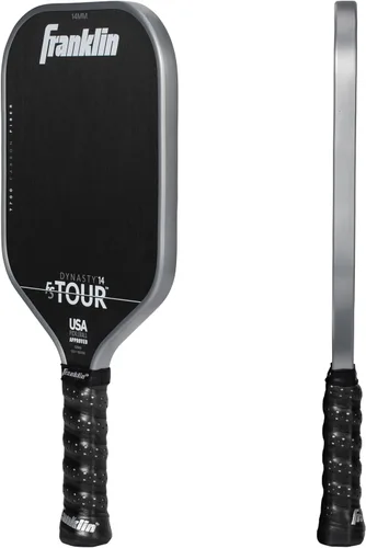 Miniatura 8 de Juego de pala de pickleball profesional Franklin Sports - Pala de fibra de carbono serie FS Tour, cubierta + borrador - 14mm + 16mm
