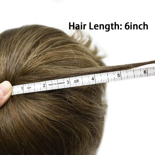 Miniatura 8 de Toupee - Pieza de cabello humano real para hombre, sistema de reemplazo de encaje suizo suave para hombre, pieza de pelo tipo tupé, protesis capilar