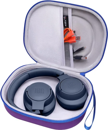 LTGEM - Funda rígida de EVA para JBL Live 770NC/660NC/650BT/460NC/670NC/400BT/500BT y JBL Tune púrpura + gris