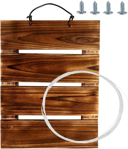 Miniatura 5 de Kit de tablero de montaje para helecho Staghorn Dranvosk, maceta de pared de madera, soporte colgante para plantas verticales, Platycerium